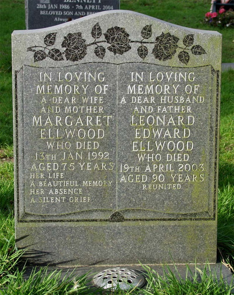 ELLWOOD Margaret died 1992 and Leonard ELLWOOD died 2003.jpg